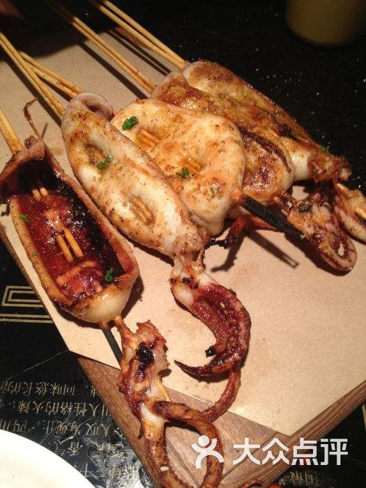 烤鱿鱼片串