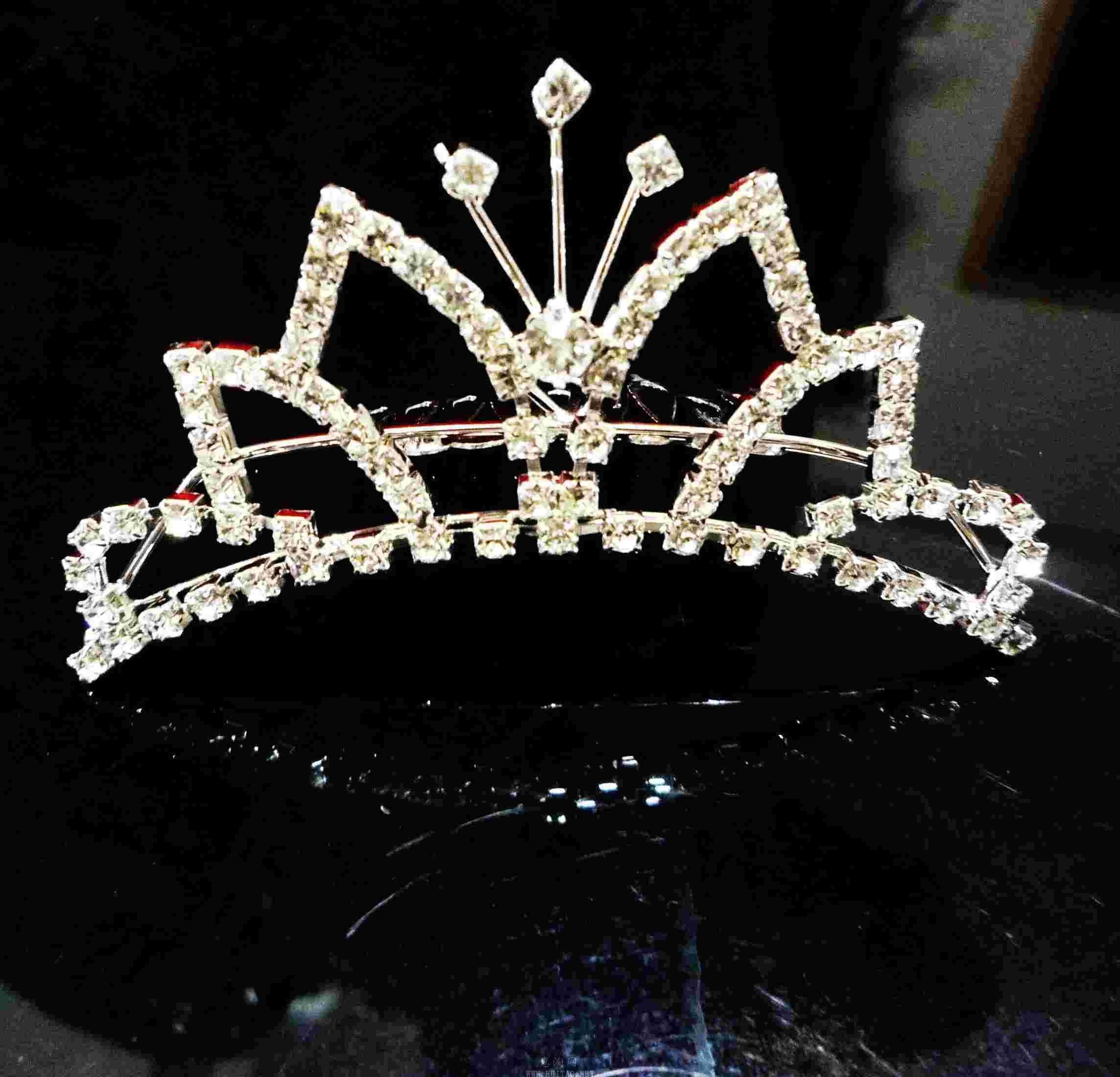 X017新款新娘皇冠项链耳环锆石三件套 韩式王冠串珠礼婚套装头饰-阿里巴巴