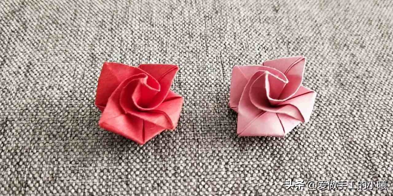 折玫瑰花的方法(最简单的玫瑰花折纸教程) 纸叠玫瑰花教程