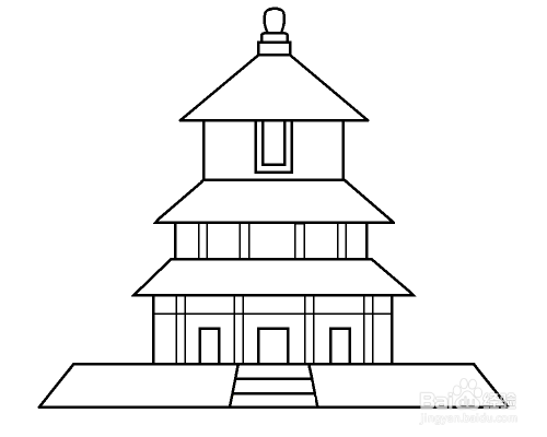 怎么画中国代表性建筑物天坛 中国标志性建筑物图画