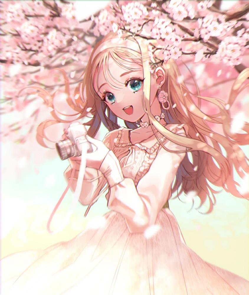 二次元美女福利图35樱花少女手机壁纸 梦幻樱花少女头像