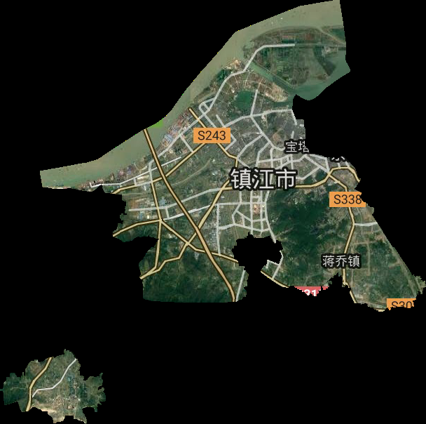 润州区高清卫星地图 润州区地图