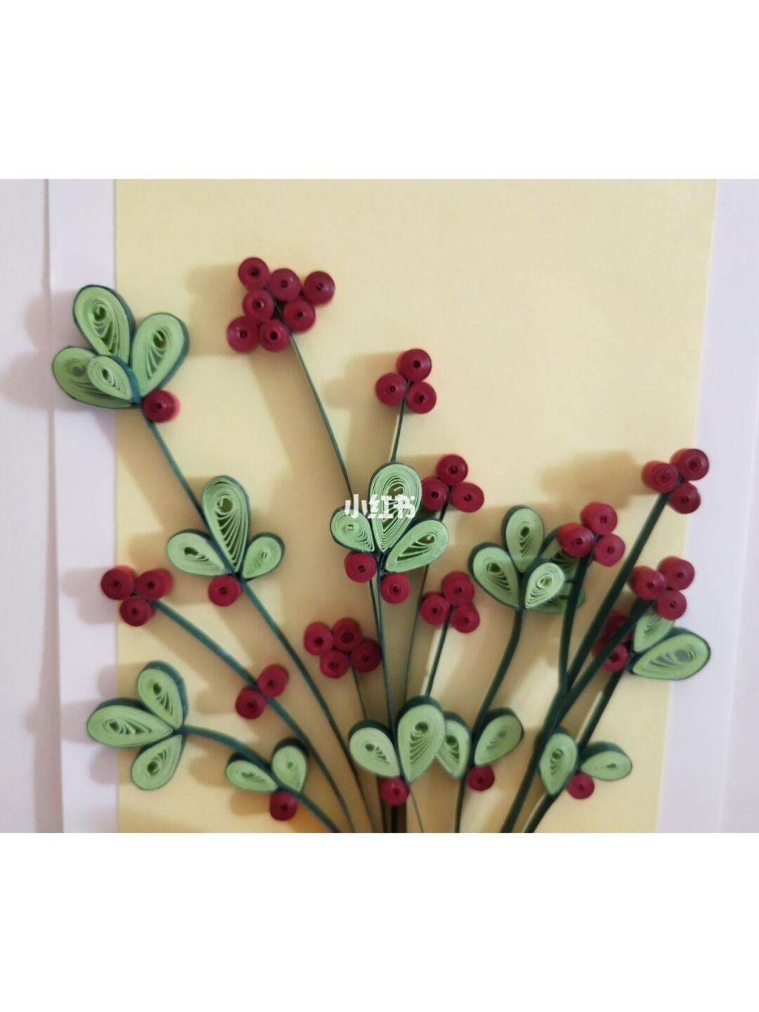 手作分享98小清新衍纸画_衍纸_手工制作_小清新_纸花_菊花_家居家装 衍纸是什么手工制作