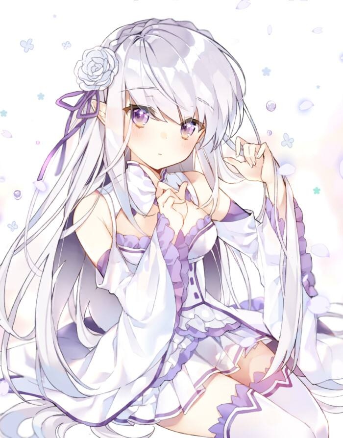二次元少女银发