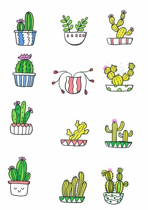植物画简单又漂亮可爱
