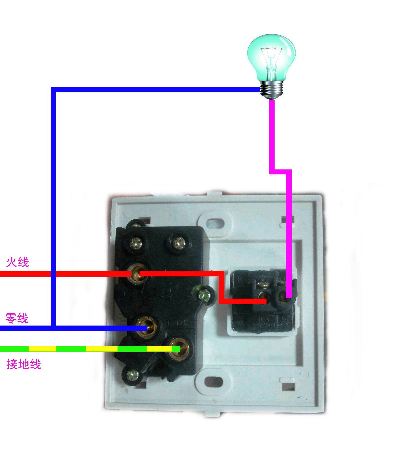 灯开关怎么接线