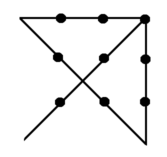 一笔四画连九点