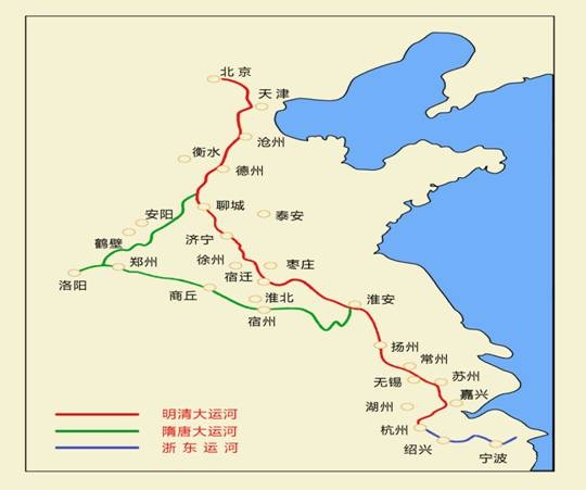 【韬海原创】 世界文化遗产 —— 中国大运河 大运河河道图