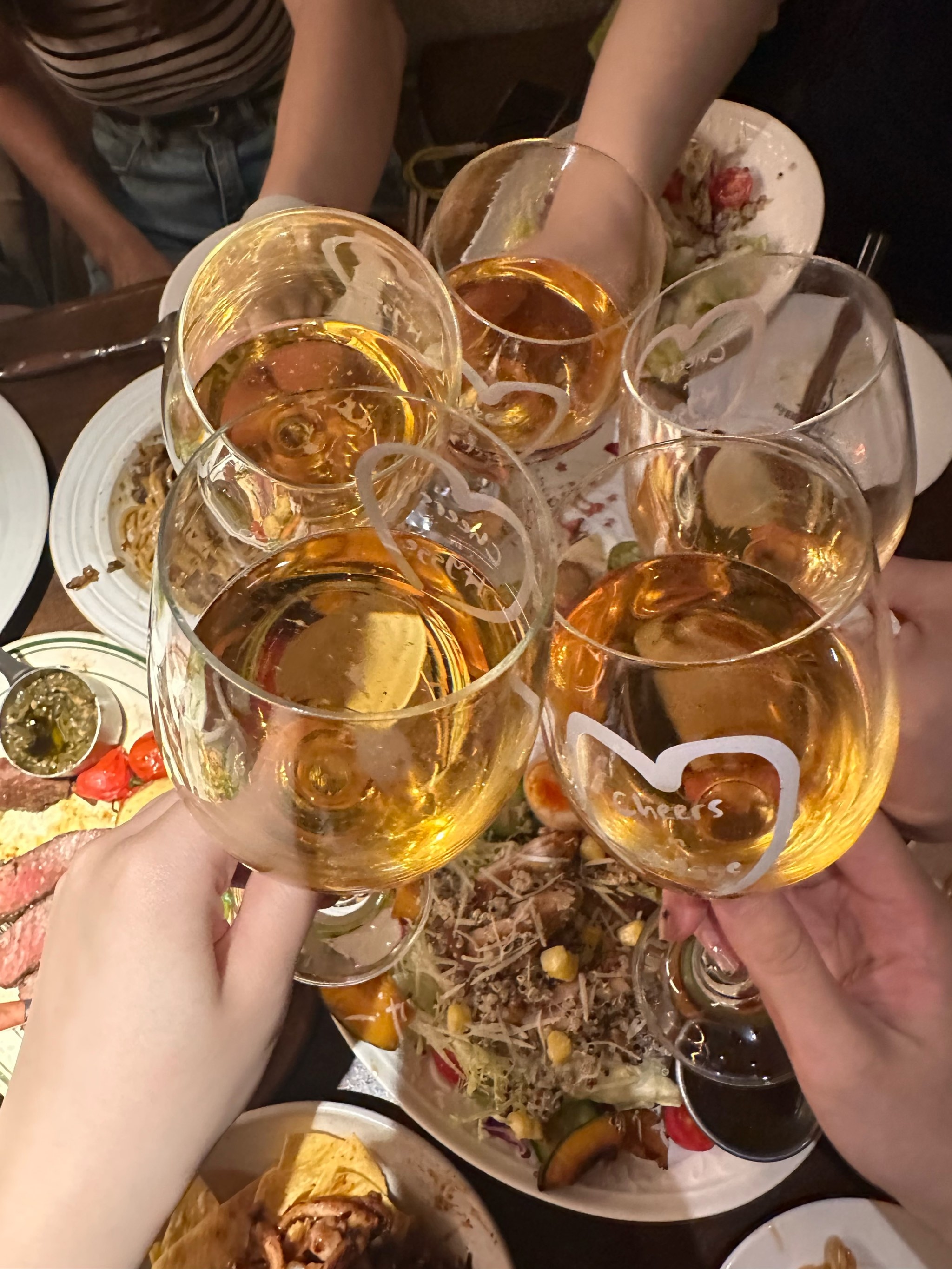 朋友酒杯碰一碰 多人碰杯只看手的图片