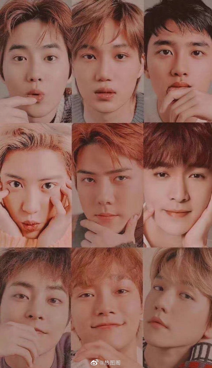爱豆的绝世美颜|壁纸 exo exo