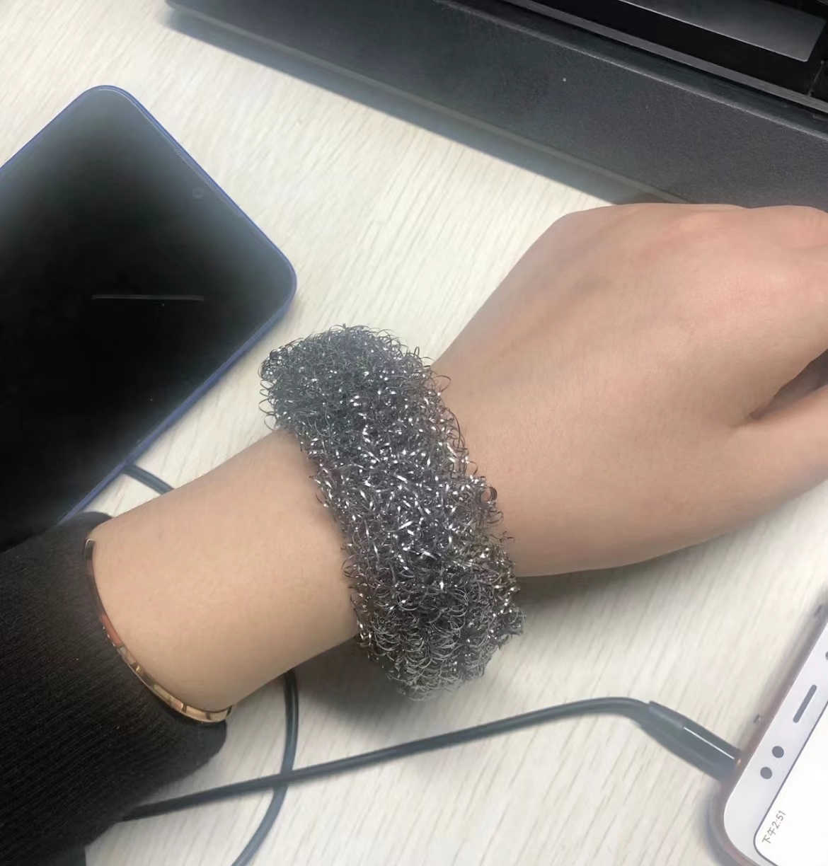 tiffany钢丝球手链