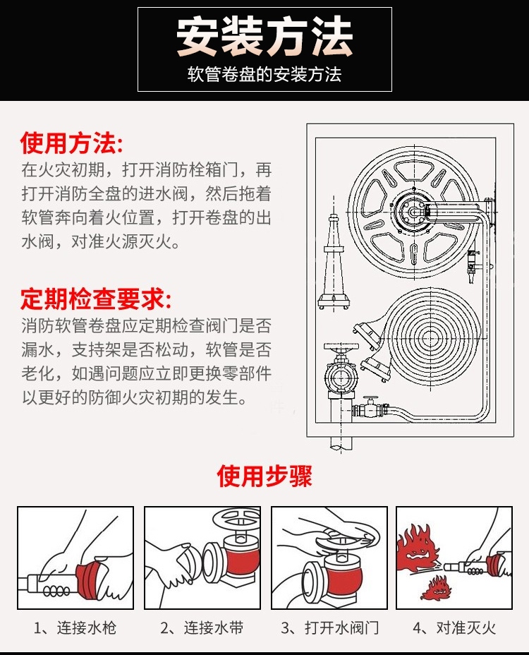 带卷盘消防箱安装图集