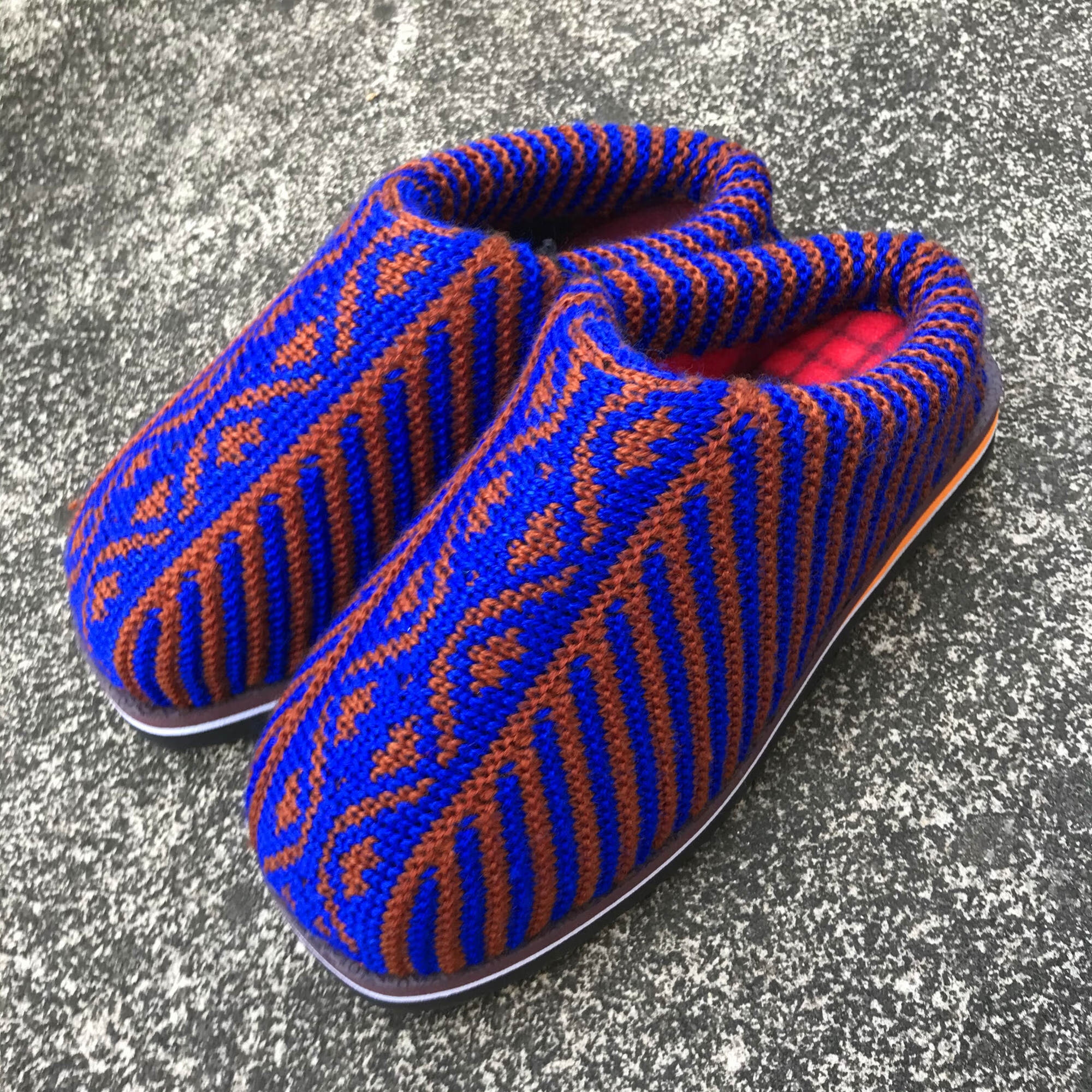手工毛线棉鞋中间花样