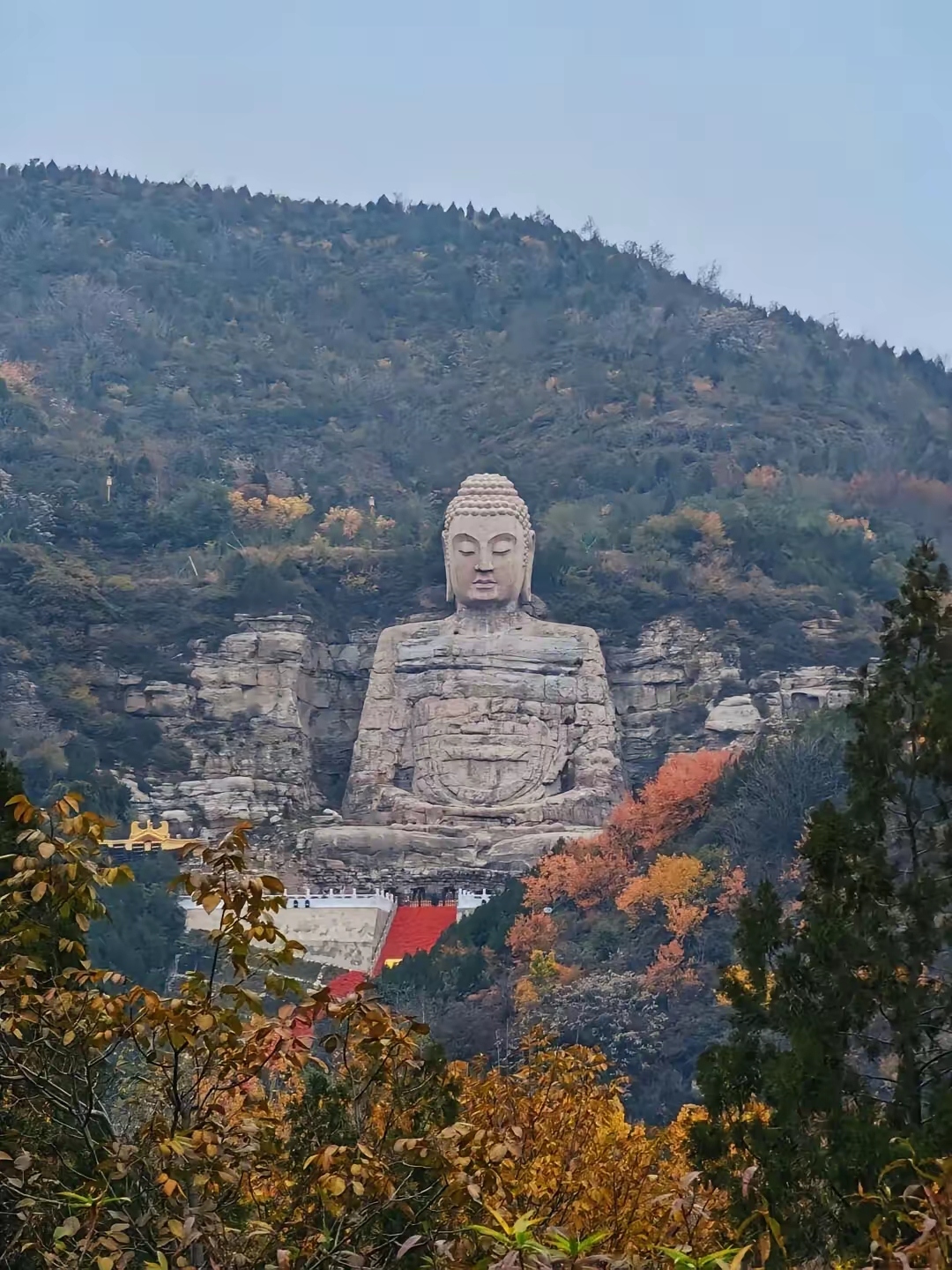 蒙山大佛修复前的图片