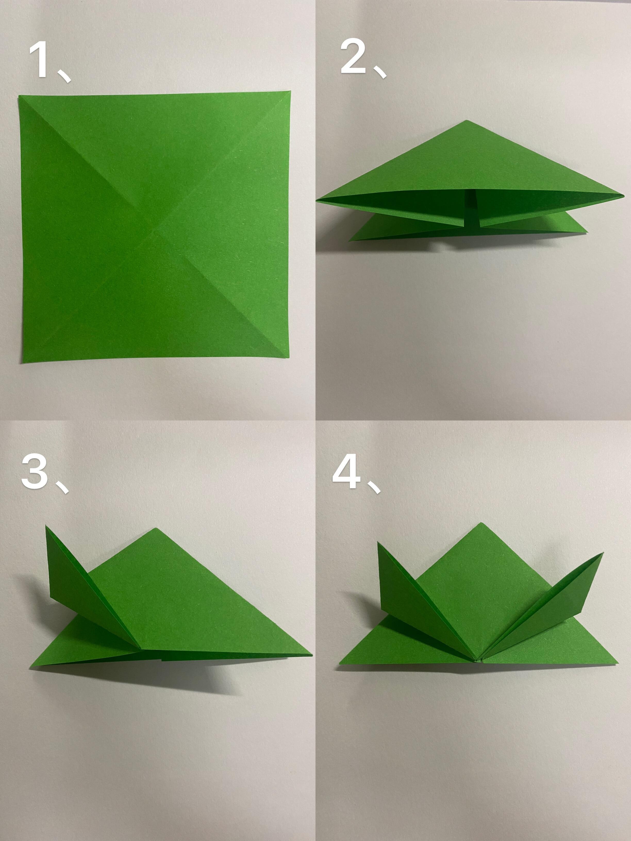 儿童简单折纸小青蛙