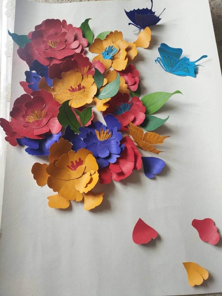 剪纸画儿童贴画