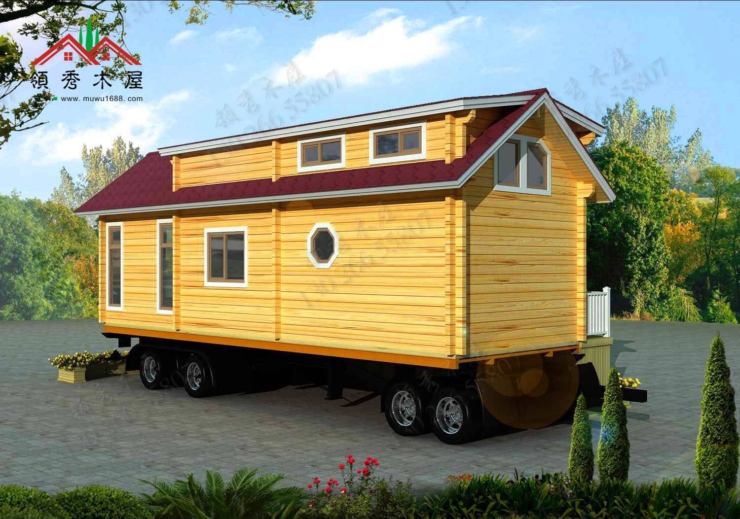 移动小木屋 移动木屋房车