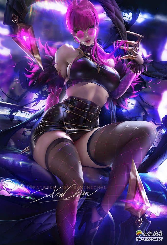 加拿大画师绘制kda女团同人作品:画风性感,人物前凸后翘,动作火辣 新kda女团高清壁纸