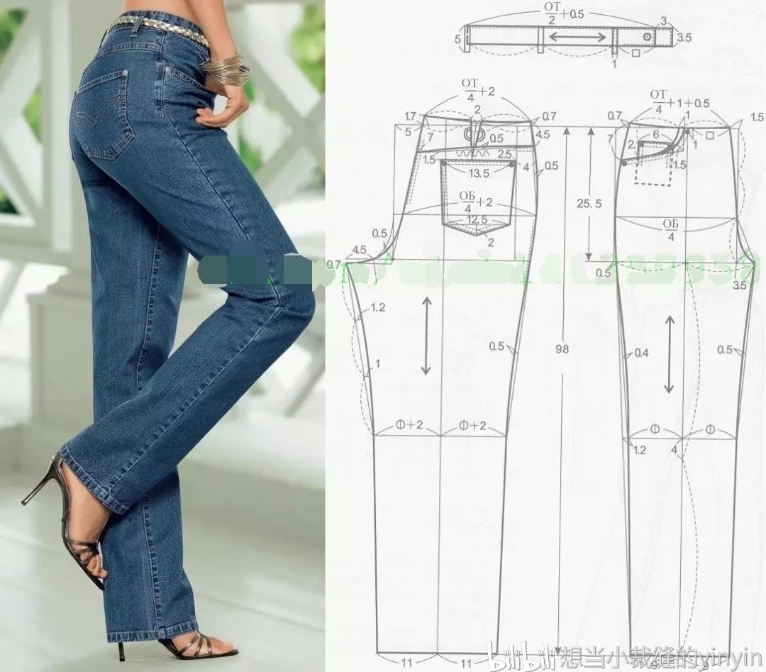男女西裤的制版公式和制版图整理-服装设计-CFW服装设计网